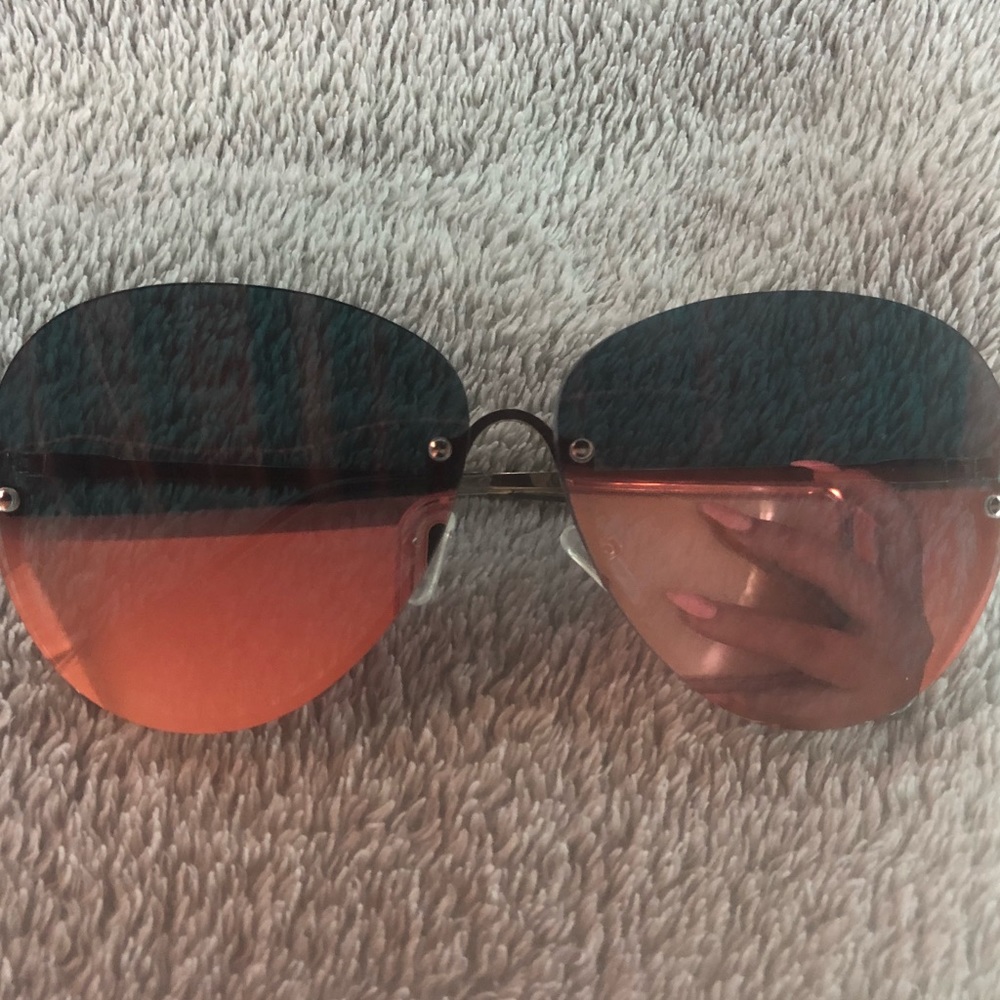 F21 Metallic Pink Aviators